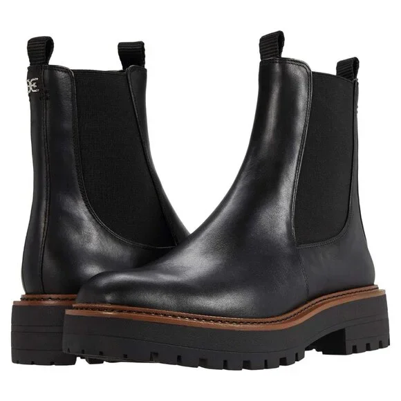 Sam Edelman Laguna Chelsea Boots in Black Leather, Size 8.5 - Picture 1 of 12